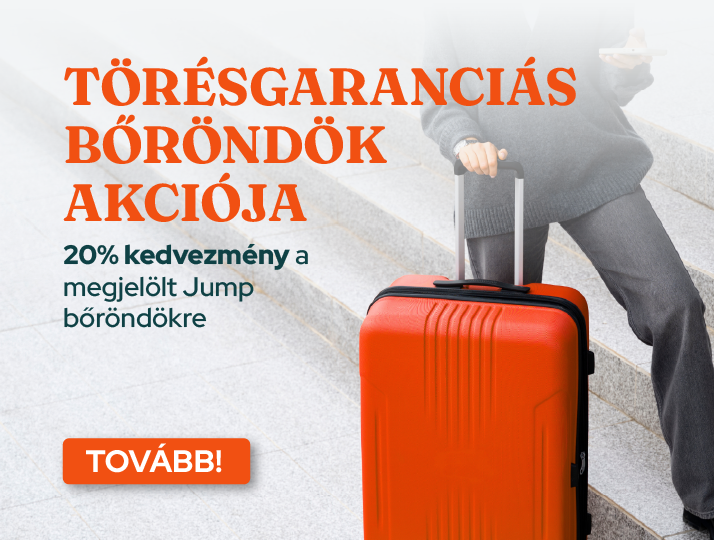 Törésgaranciás bőröndök akciója