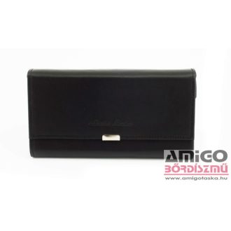 Absolut leather fekete 6 zsebes bőr brifkó 7401