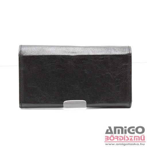 Absolut leather fekete 6 zsebes brifkó 7431