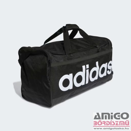 Adidas sötétszürke / fehér textil sporttáska L ht4745