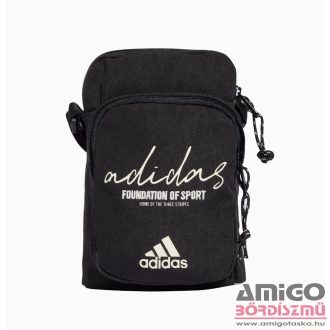 Adidas fekete / fehér írásos textil válltáska ix6809