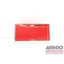 Alkalmi táska piros arany fém hullámdíszes