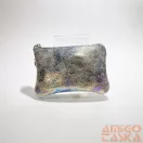 Amnisu ezüst / hologramos egy cipzáras bőr kulcstartó a3009