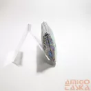 Amnisu ezüst / hologramos egy cipzáras bőr kulcstartó a3009
