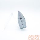 Amnisu ezüst erezett egy cipzáras egyenes köves bőr kulcstartó e1008