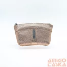 Amnisu rosegold erezett egy cipzáras egyenes köves bőr kulcstartó e2014