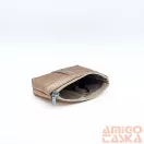 Amnisu rosegold erezett egy cipzáras egyenes köves bőr kulcstartó e2014