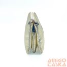 Amnisu arany swarovski egyenesköves tripla cipzáras bőr pénztárca g2006