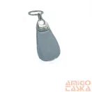Amnisu fényes szürke swarovski köves bőr kulcstartó h1005