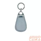 Amnisu fényes szürke swarovski köves bőr kulcstartó h1005