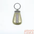 Amnisu arany lakk ovális kellékes swarovski köves bőr kulcstartó h2008ok