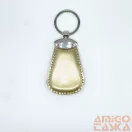 Amnisu arany lakk ovális kellékes swarovski köves bőr kulcstartó h2008ok