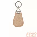 Amnisu rosegold csíkos swarovski köves bőr kulcstartó h2013