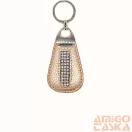 Amnisu rosegold erezett swarovski köves bőr kulcstartó h2014