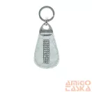 Amnisu fehér lakk krokkómintás swarovski köves bőr kulcstartó h3013