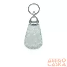 Amnisu fehér lakk krokkómintás swarovski köves bőr kulcstartó h3013