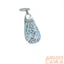 Amnisu színes rózsamintás swarovski köves bőr kulcstartó h3017