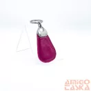 Amnisu magenta lakk swarovski köves bőr kulcstartó h4003