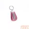 Amnisu fényes rosegold ovális kellékes swarovski köves bőr kulcstartó h4005ok