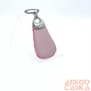Amnisu rózsaszín swarovski köves bőr kulcstartó h4020