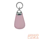 Amnisu rózsaszín swarovski köves bőr kulcstartó h4020