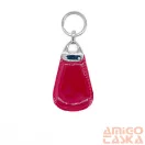 Amnisu bordó lakk swarovski köves bőr kulcstartó h5004