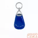 Amnisu kék lakk swarovski köves bőr kulcstartó h6009