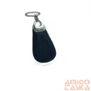 Amnisu fekete lakk swarovski köves bőr kulcstartó h8002