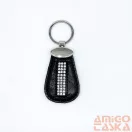 Amnisu fekete ovális kellékes swarovski köves bőr kulcstartó h8004ok