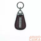 Amnisu rücskös barna swarovski köves bőr kulcstartó h9001