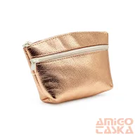 Amnisu rosegold kettő cipzáras női bőr neszeszer i2014