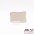 Amnisu ekrü egy cipzáras bőr kulcstartó a3001