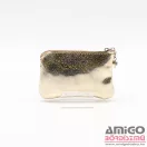 Amnisu hologramos arany egy cipzáras bőr kulcstartó a2002