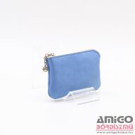 Amnisu kék erezett egy cipzáras bőr kulcstartó a6011