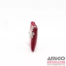 Amnisu magenta lakk egy cipzáras bőr kulcstartó a4003
