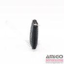 Amnisu sötétzöld / krokkómintás egy cipzáras bőr kulcstartó a7006