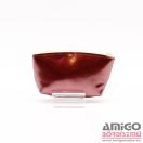 Amnisu fényes rosegold / bézs kettő cipzáras bőr kulcstartó b4005