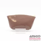 Amnisu cappuccino lakk kettő cipzáras bőr kulcstartó b9007