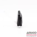 Amnisu fekete krokkómintás kettő cipzáras bőr kulcstartó b8008