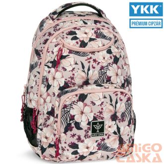   Ars una púder / rózsaszín virágos textil hátizsák au-6 55043755