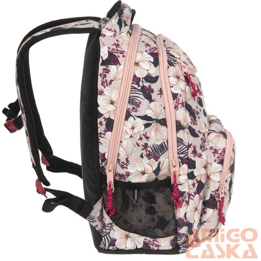 Ars una púder / rózsaszín virágos textil hátizsák au-6 55043755