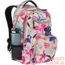 Ars una bézs / színes virágos textil hátizsák au-6 55044691