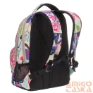 Ars una bézs / színes virágos textil hátizsák au-6 55044691