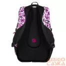Bagmaster fekete / lila  mintás hátizsák bag9c