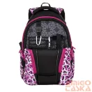 Bagmaster fekete / lila  mintás hátizsák bag9c