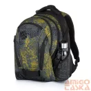 Bagmaster fekete / szürke / zöld mintás hátizsák bag 21c