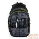 Bagmaster fekete / szürke / zöld mintás hátizsák bag 21c