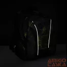 Bagmaster fekete / szürke / zöld mintás hátizsák bag 21c