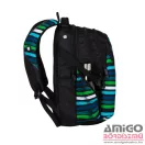 Bagmaster fekete / kék / zöld csíkos hátizsák bag20c