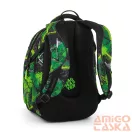Bagmaster zöld mintás textil hátizsák bag23a